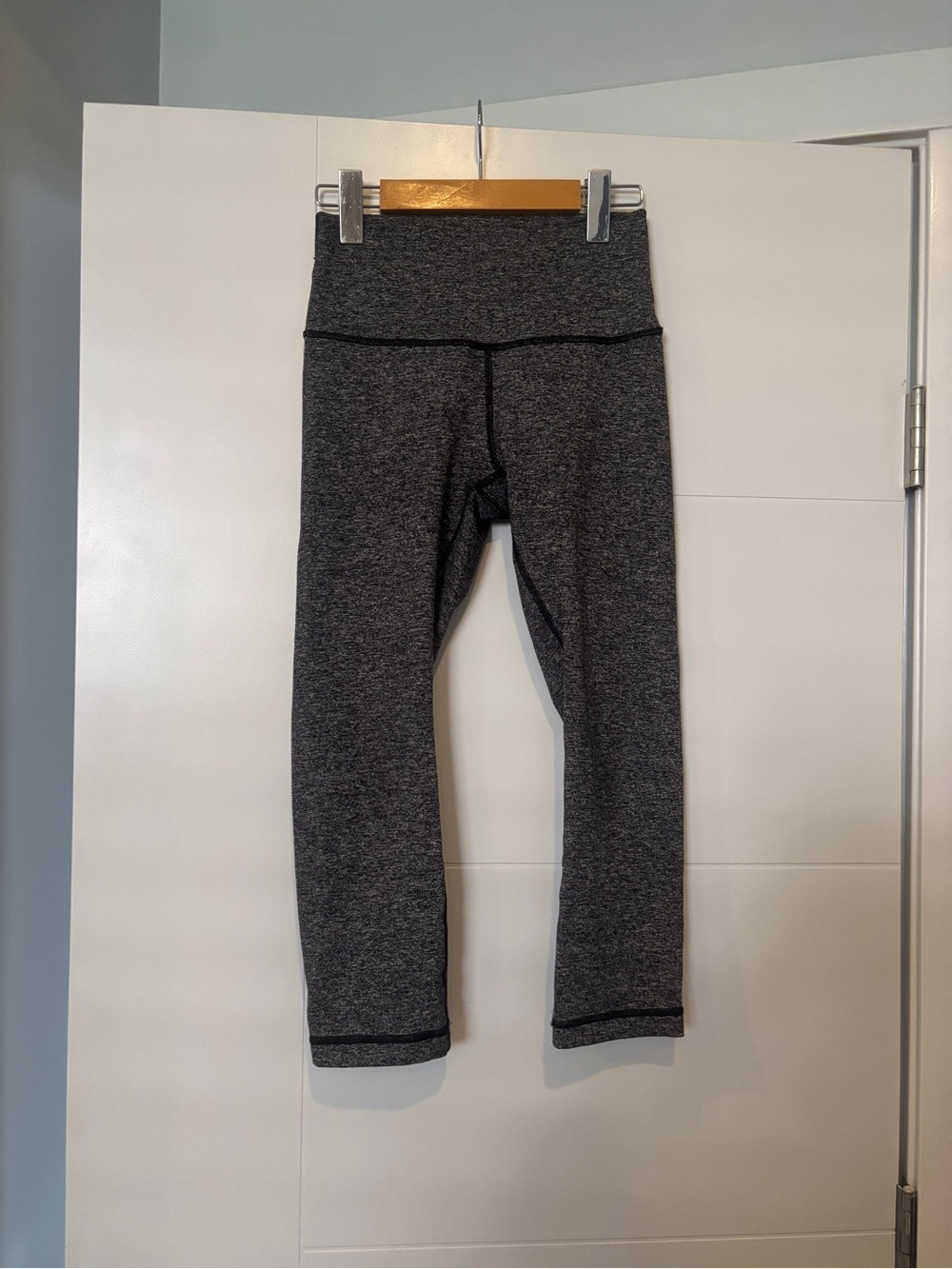 Lululemon Wunder Under Crop (Hi-Rise) *21" Heathered Black